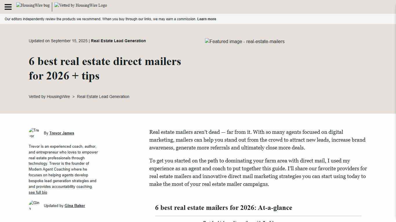 6 Best Real Estate Direct Mailers for 2026 + Tips
